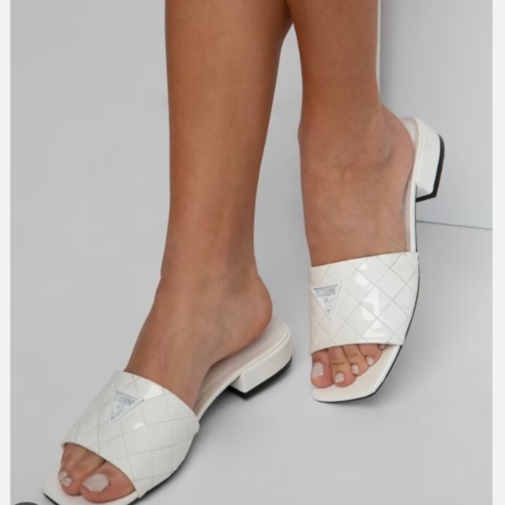 GUESS Talia Triangle Logo Heel Slides